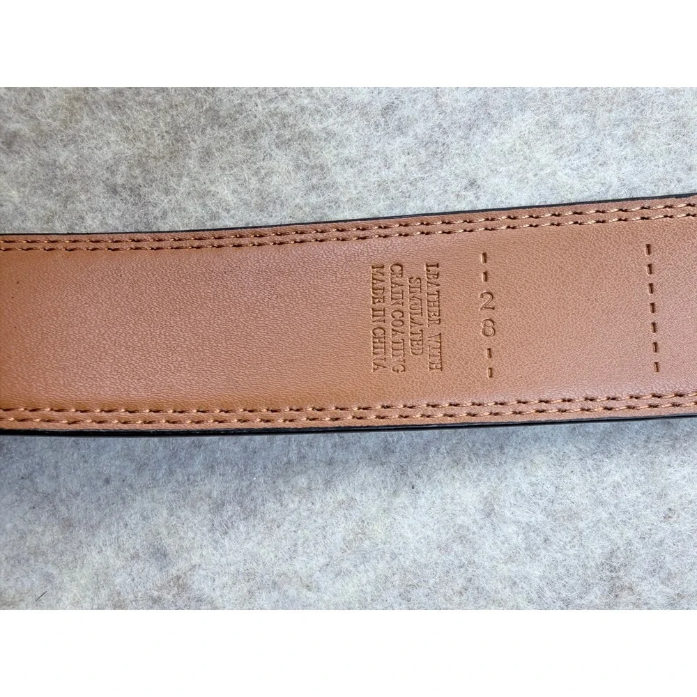 Kemisant Ratchet Belt Men Adjustable Brown Leather Automatic Slide Dress 28